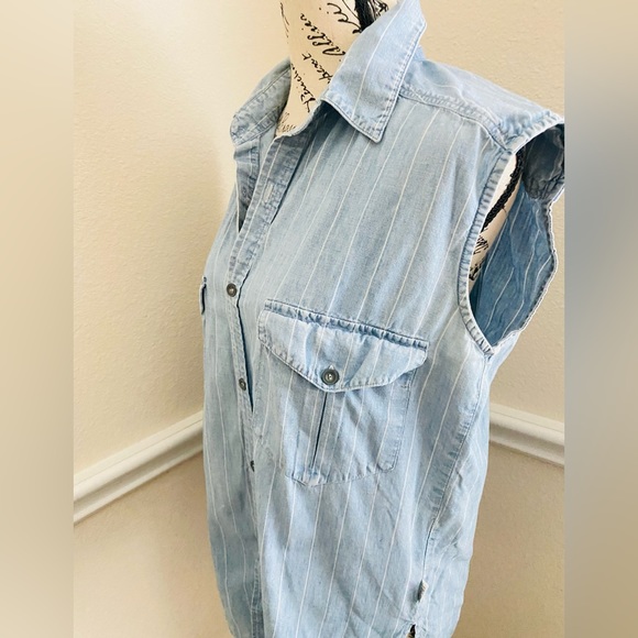 Vintage Esprit Sport denim button down shirt M - Picture 8 of 10